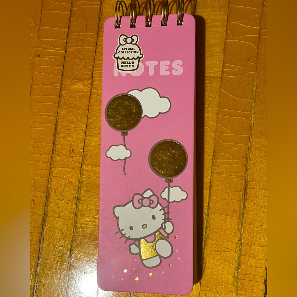 Hello Kitty Pink Long Ractangular Spiral Notebook NEW